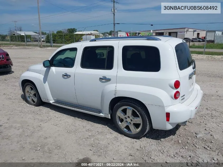 2011 Chevrolet Hhr Lt VIN: 3GNBACFU0BS608492 Lot: 40173021