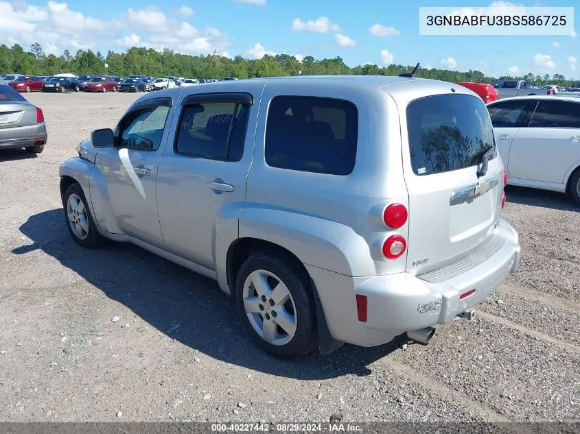 2011 Chevrolet Hhr Lt VIN: 3GNBABFU3BS586725 Lot: 40227442