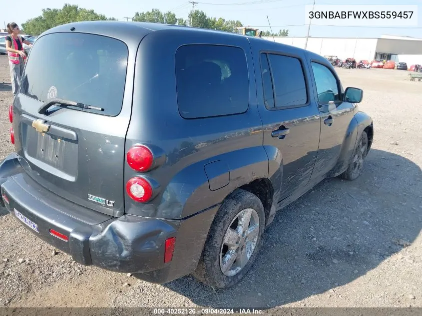 2011 Chevrolet Hhr Lt VIN: 3GNBABFWXBS559457 Lot: 40252126