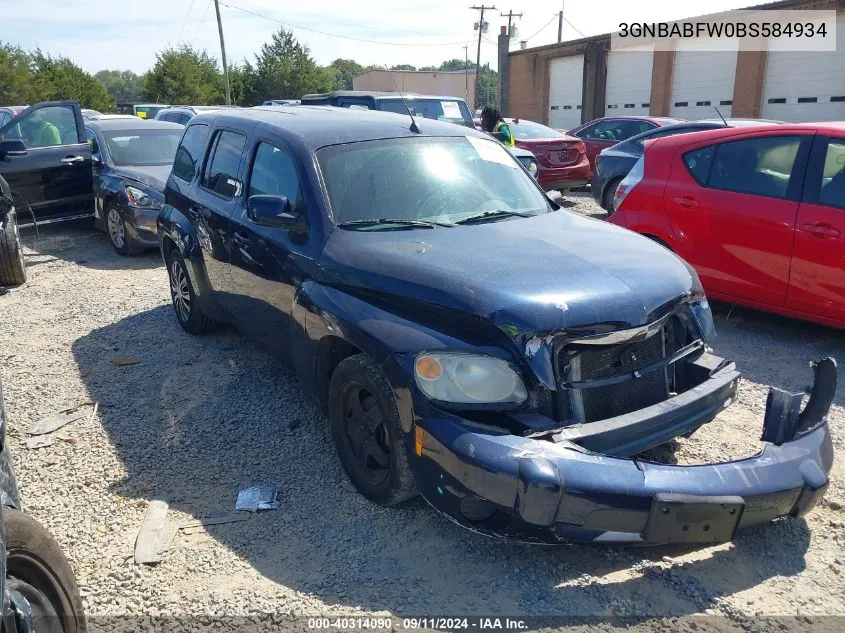 3GNBABFW0BS584934 2011 Chevrolet Hhr Lt