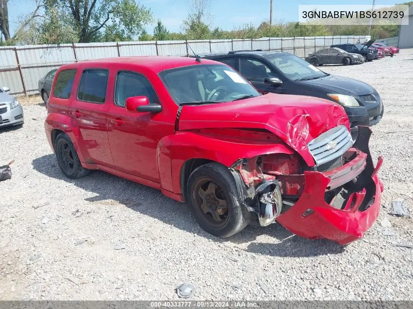 2011 Chevrolet Hhr Lt VIN: 3GNBABFW1BS612739 Lot: 40333777