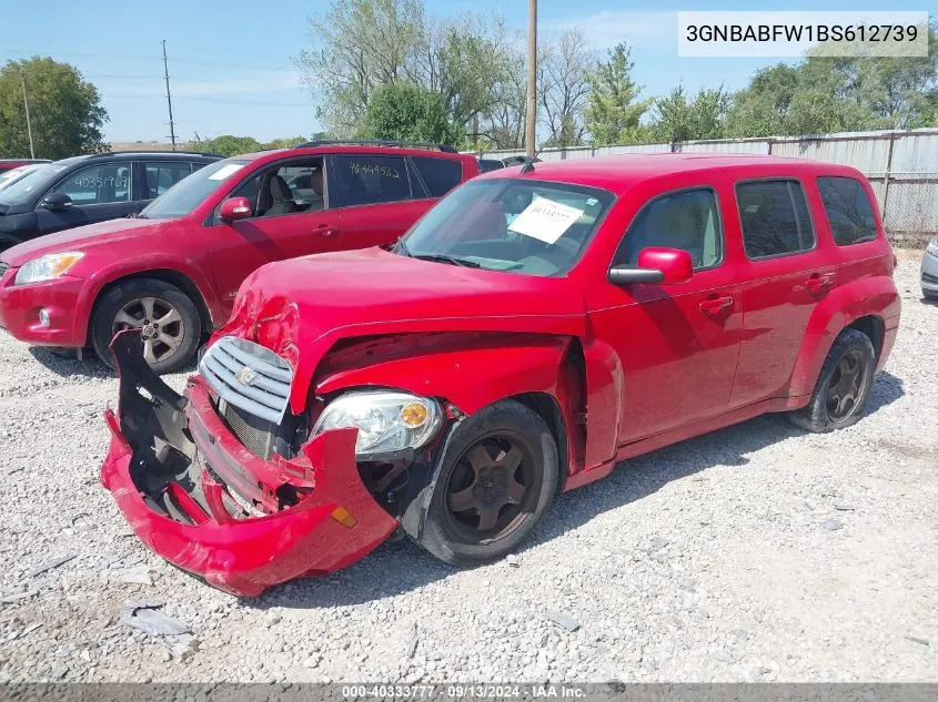 2011 Chevrolet Hhr Lt VIN: 3GNBABFW1BS612739 Lot: 40333777