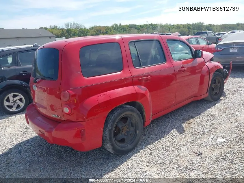 2011 Chevrolet Hhr Lt VIN: 3GNBABFW1BS612739 Lot: 40333777