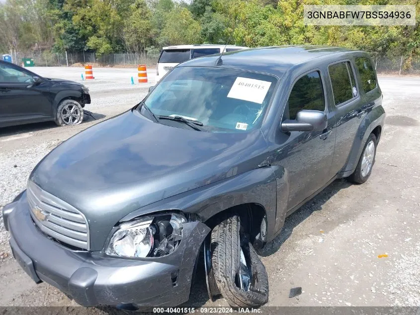 3GNBABFW7BS534936 2011 Chevrolet Hhr Lt