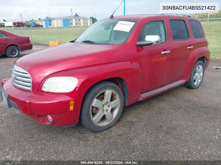 2011 Chevrolet Hhr Lt VIN: 3GNBACFU4BS521422 Lot: 40416233