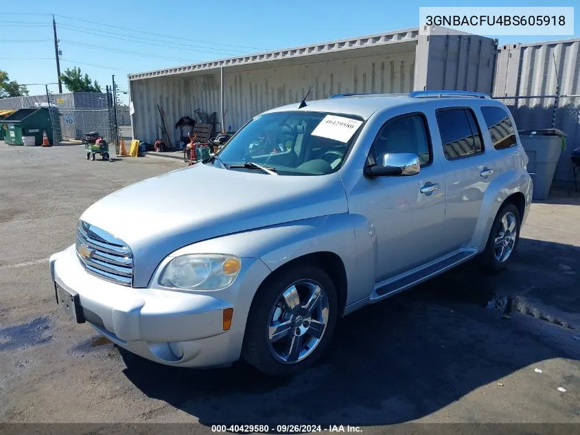 2011 Chevrolet Hhr Lt VIN: 3GNBACFU4BS605918 Lot: 40429580