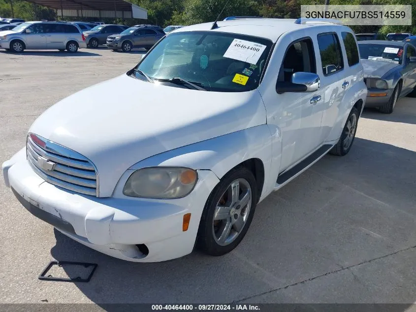 2011 Chevrolet Hhr Lt VIN: 3GNBACFU7BS514559 Lot: 40464400