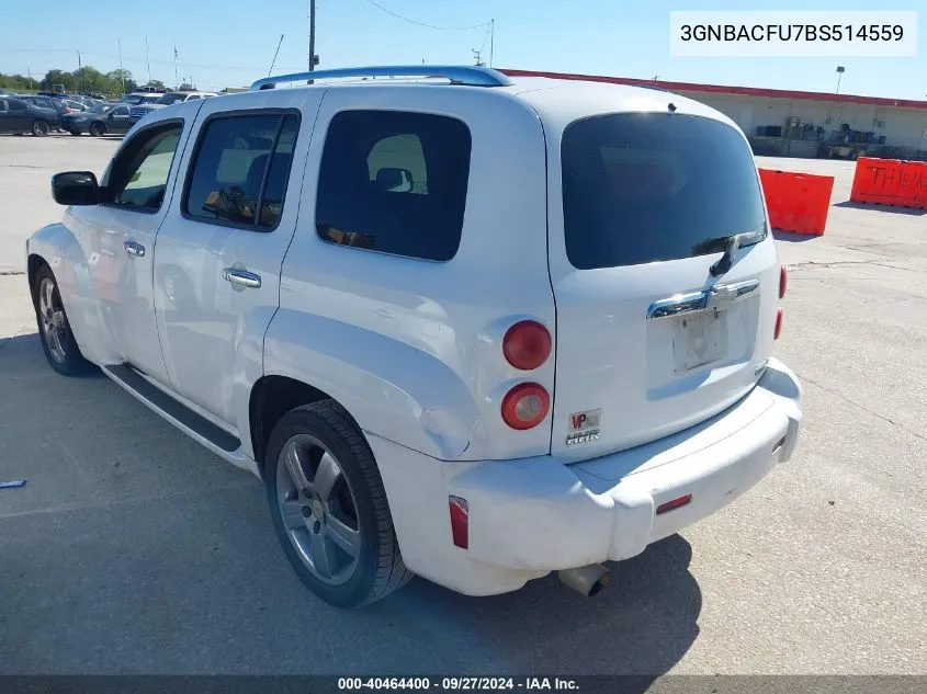 2011 Chevrolet Hhr Lt VIN: 3GNBACFU7BS514559 Lot: 40464400