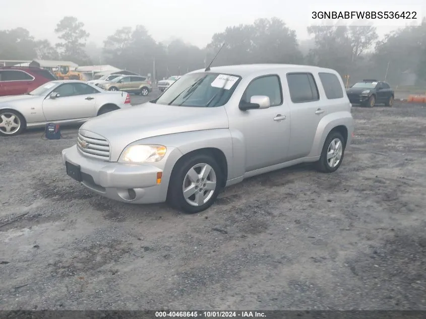 2011 Chevrolet Hhr Lt VIN: 3GNBABFW8BS536422 Lot: 40468645