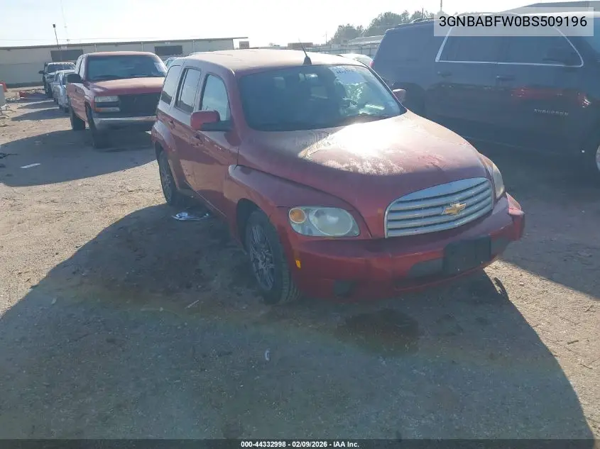 3GNBABFW0BS509196 2011 Chevrolet Hhr Lt