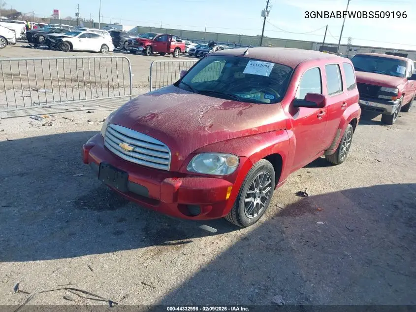 3GNBABFW0BS509196 2011 Chevrolet Hhr Lt