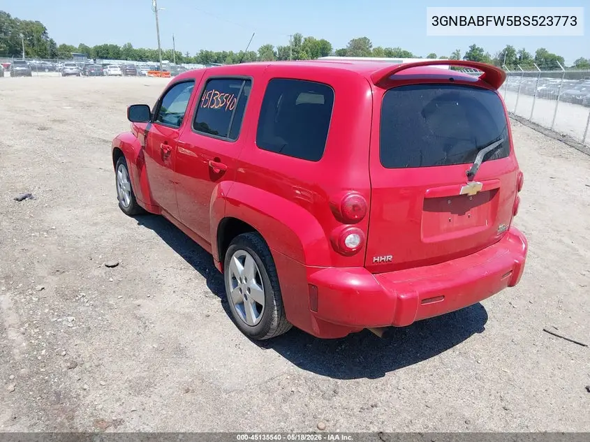 2011 Chevrolet Hhr Lt VIN: 3GNBABFW5BS523773 Lot: 45135540