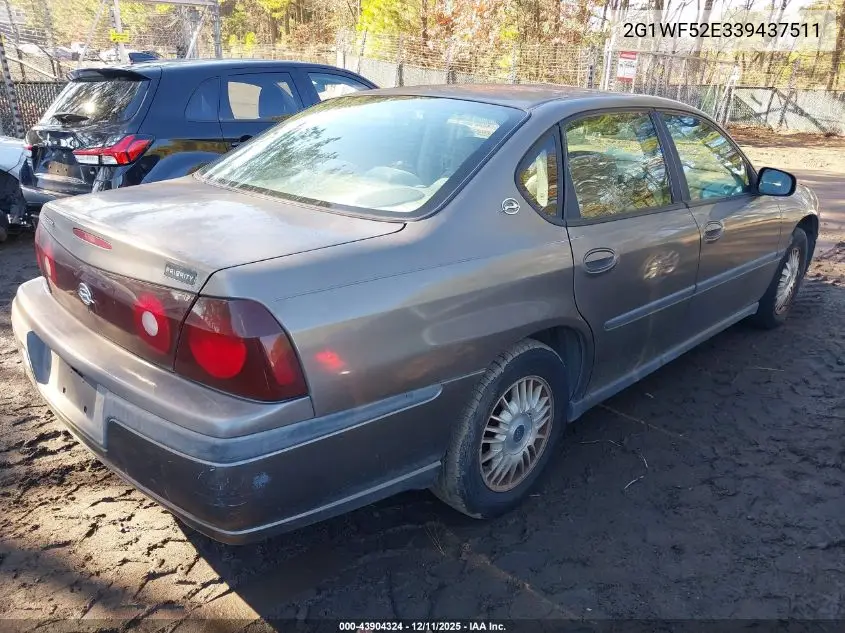 2G1WF52E339437511 2003 Chevrolet Impala