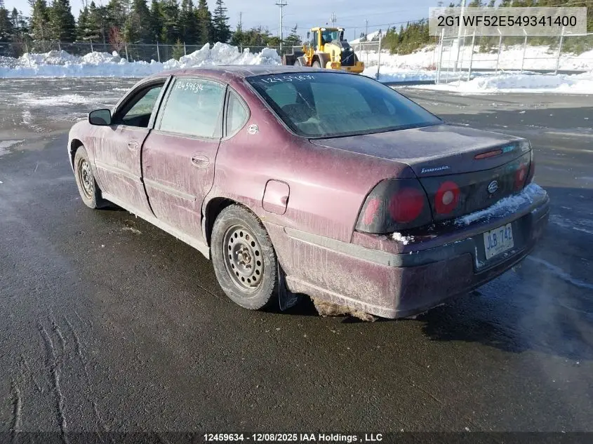2G1WF52E549341400 2004 Chevrolet Impala