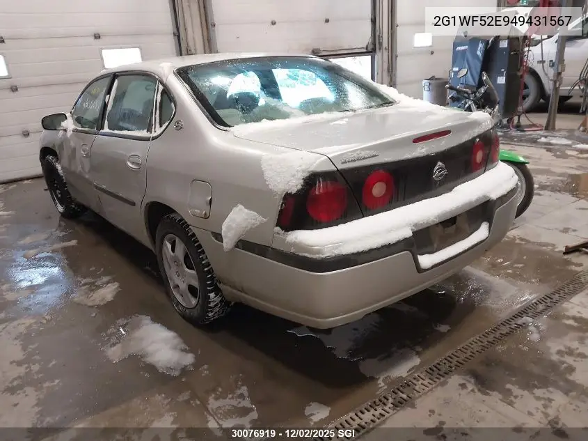 2G1WF52E949431567 2004 Chevrolet Impala