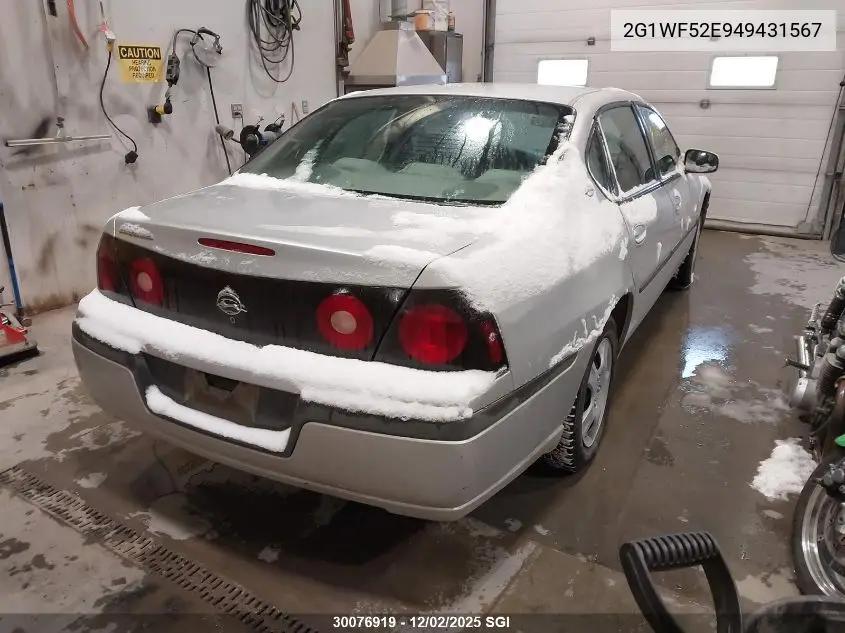 2G1WF52E949431567 2004 Chevrolet Impala