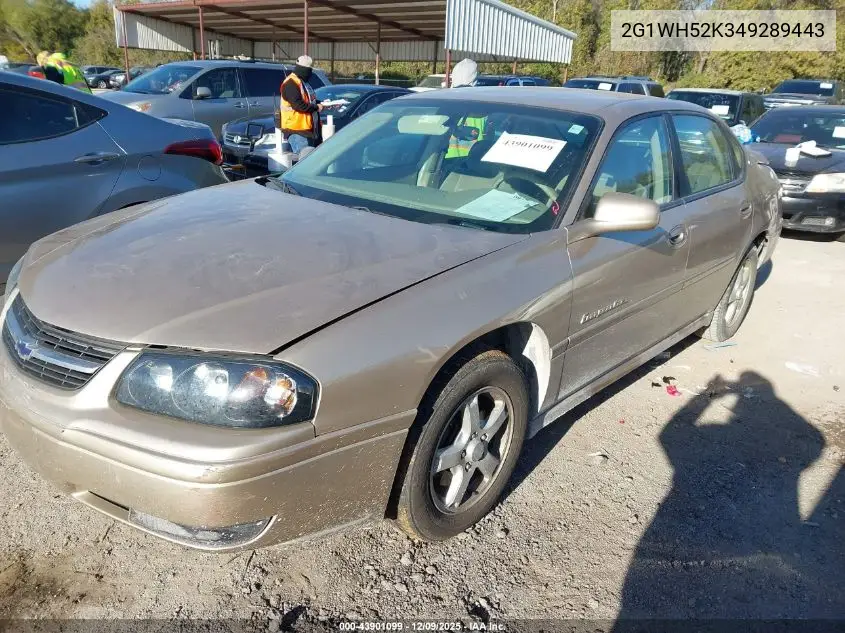 2G1WH52K349289443 2004 Chevrolet Impala Ls