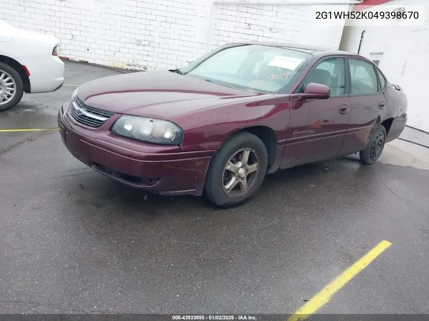 2G1WH52K049398670 2004 Chevrolet Impala Ls