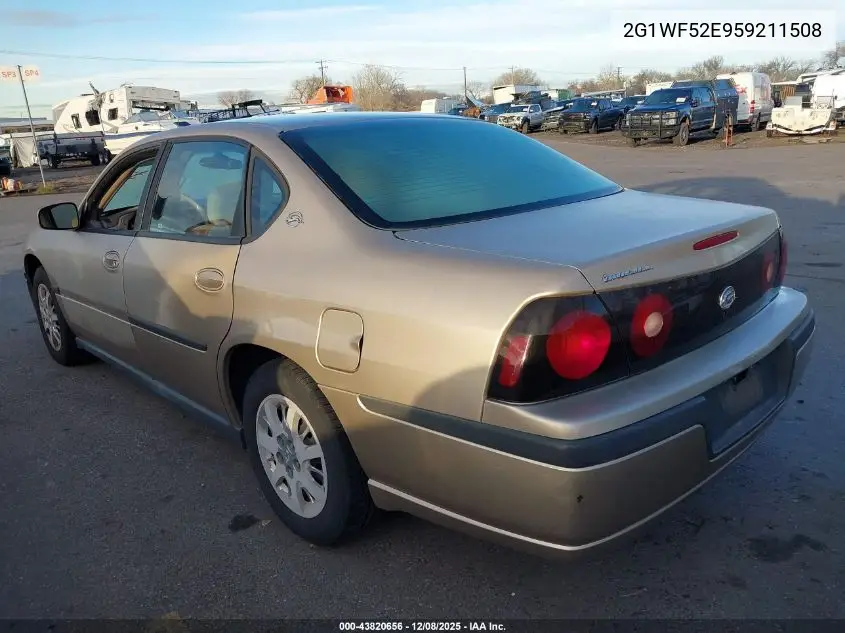 2G1WF52E959211508 2005 Chevrolet Impala
