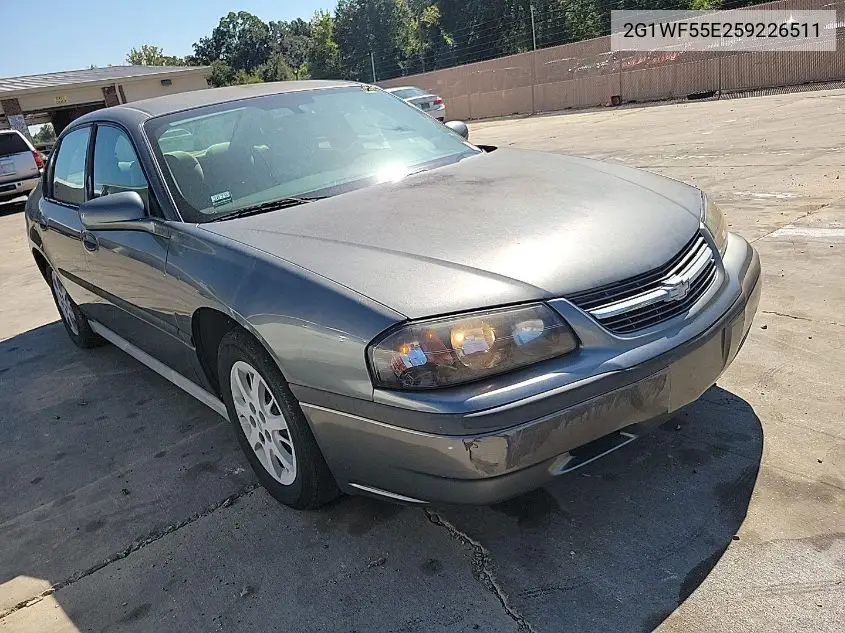 2G1WF55E259226511 2005 Chevrolet Impala