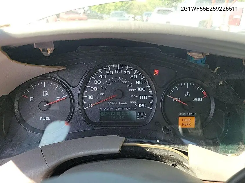 2G1WF55E259226511 2005 Chevrolet Impala