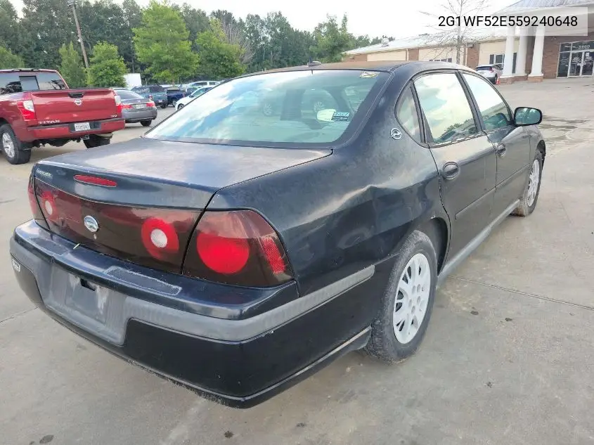 2G1WF52E559240648 2005 Chevrolet Impala
