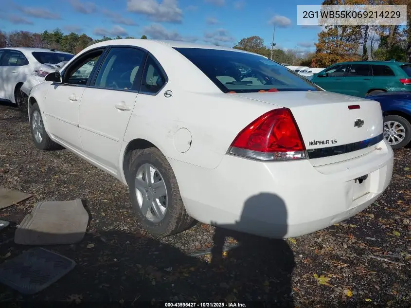 2G1WB55K069214229 2006 Chevrolet Impala Ls
