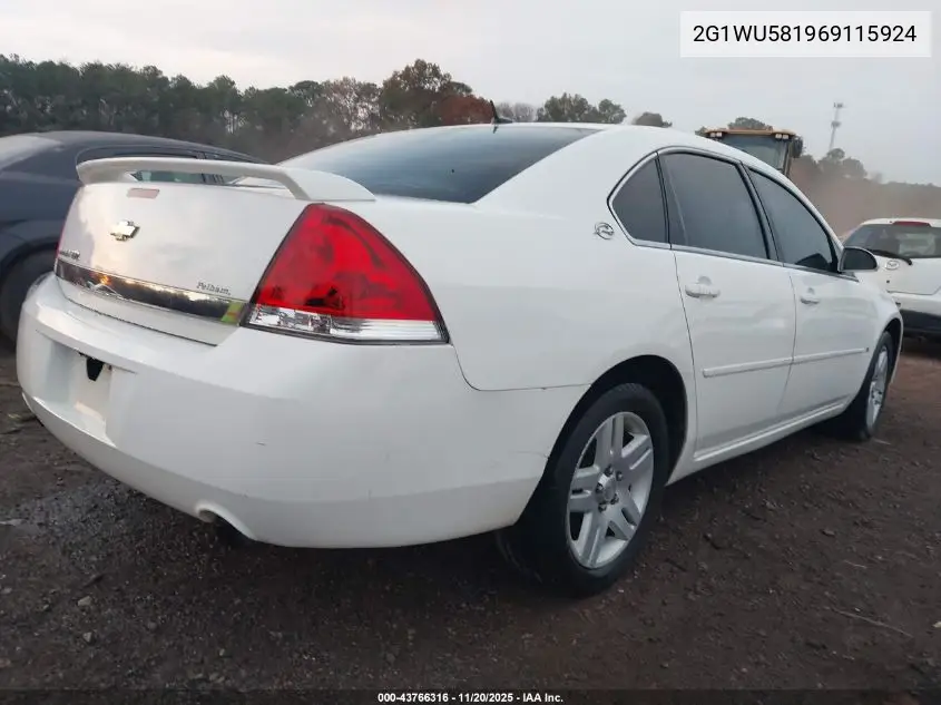 2G1WU581969115924 2006 Chevrolet Impala Ltz