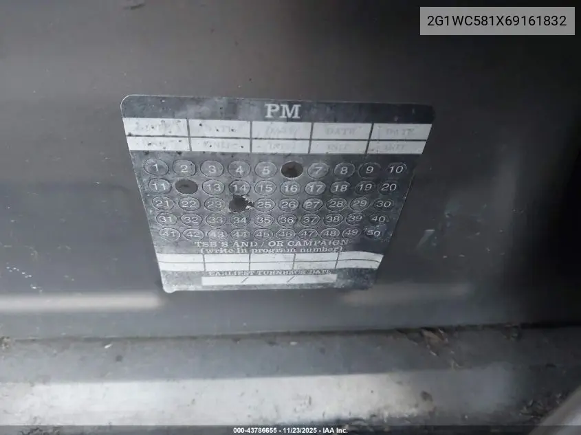 2G1WC581X69161832 2006 Chevrolet Impala Lt