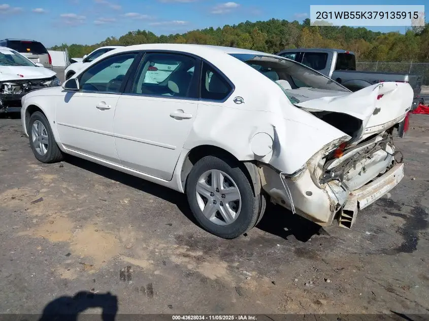 2G1WB55K379135915 2007 Chevrolet Impala Ls