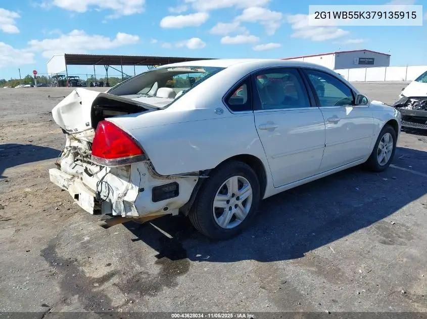 2G1WB55K379135915 2007 Chevrolet Impala Ls
