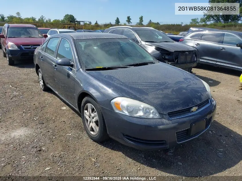 2G1WB58K081364855 2008 Chevrolet Impala Ls