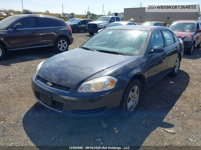 2G1WB58K081364855 2008 Chevrolet Impala Ls