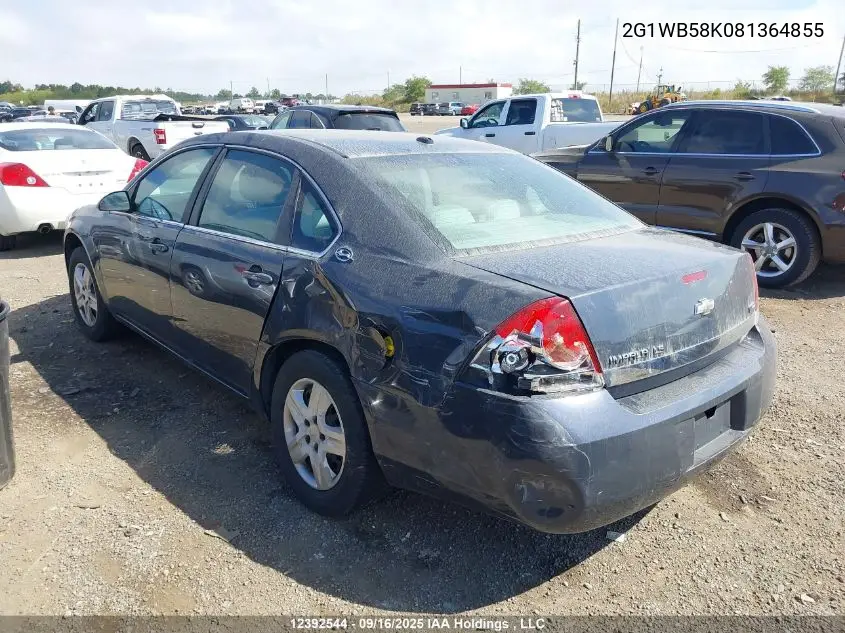 2G1WB58K081364855 2008 Chevrolet Impala Ls