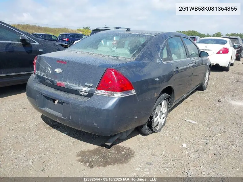 2G1WB58K081364855 2008 Chevrolet Impala Ls