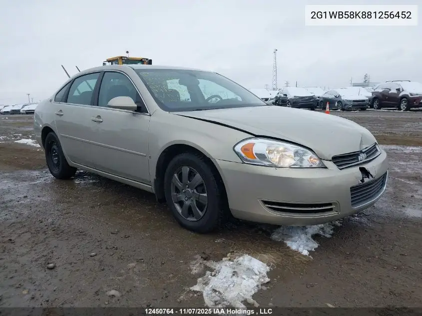 2G1WB58K881256452 2008 Chevrolet Impala Ls