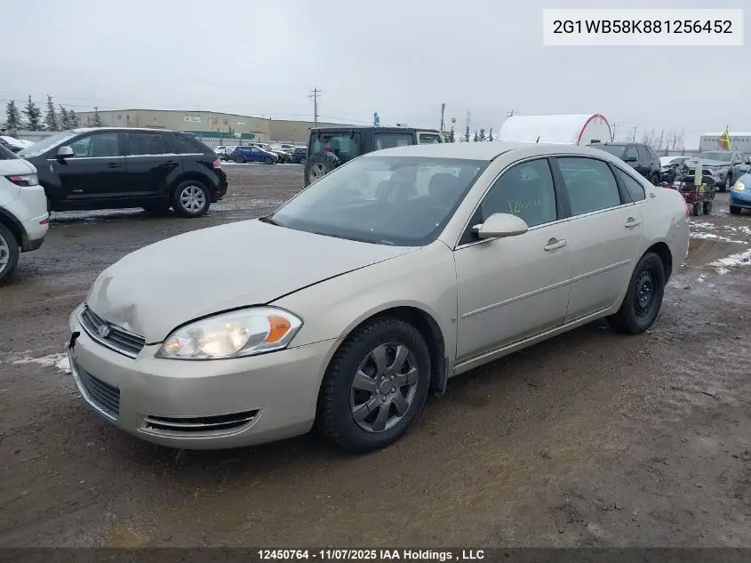 2G1WB58K881256452 2008 Chevrolet Impala Ls