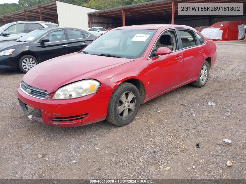 2G1WT55K289181802 2008 Chevrolet Impala Lt