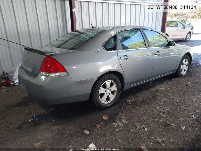 2G1WT58N881344134 2008 Chevrolet Impala Lt