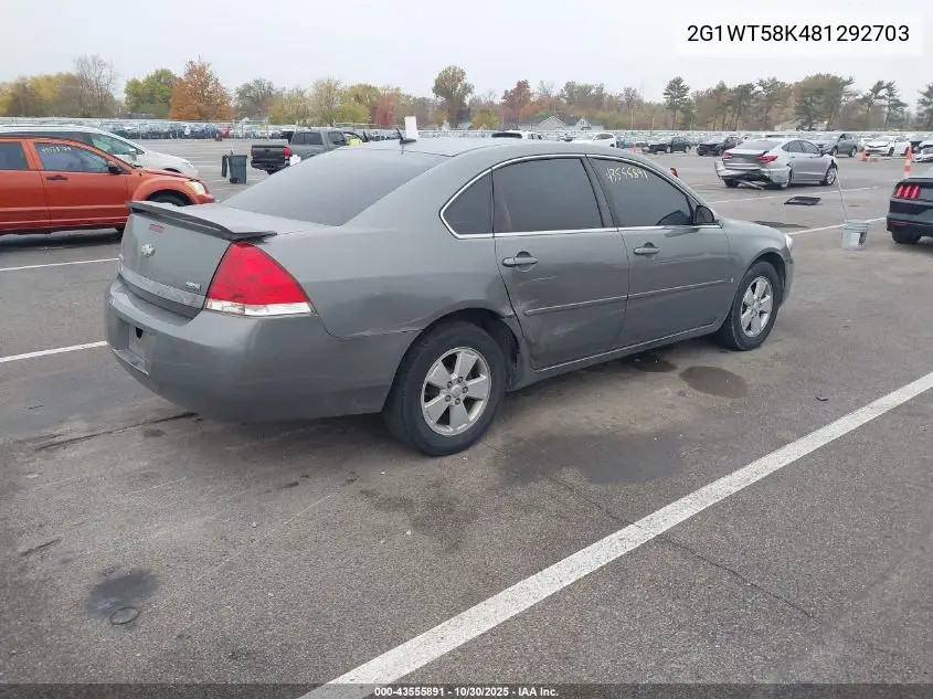 2G1WT58K481292703 2008 Chevrolet Impala Lt