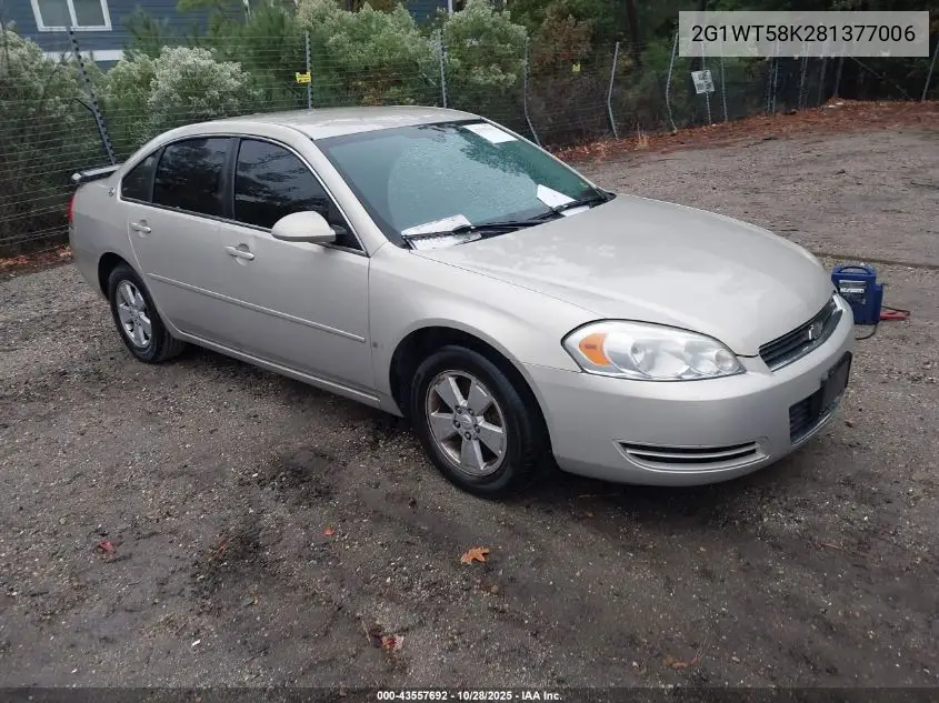 2G1WT58K281377006 2008 Chevrolet Impala Lt