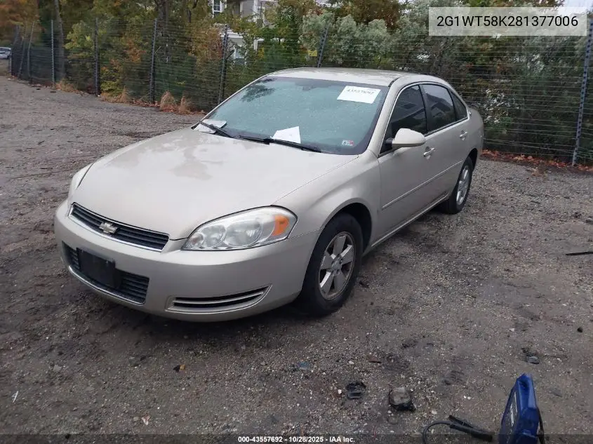 2G1WT58K281377006 2008 Chevrolet Impala Lt