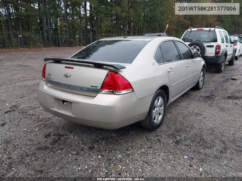 2G1WT58K281377006 2008 Chevrolet Impala Lt