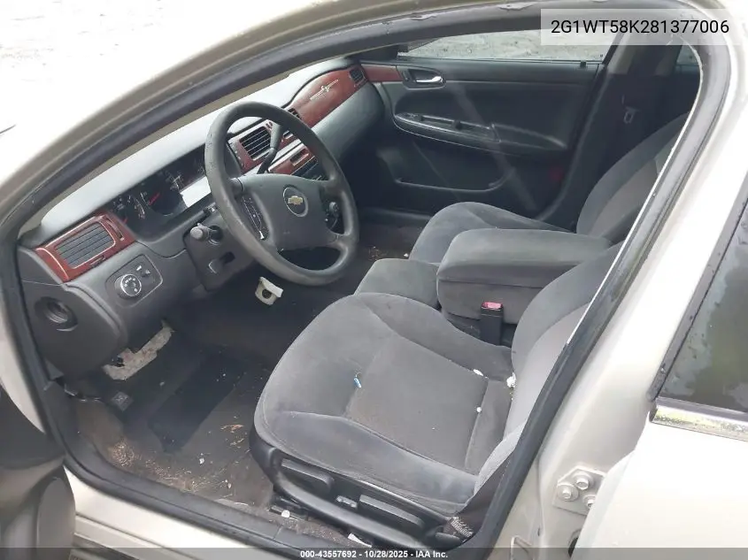 2G1WT58K281377006 2008 Chevrolet Impala Lt