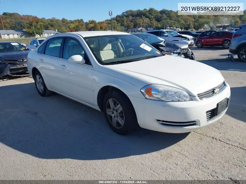 2G1WB58KX89212227 2008 Chevrolet Impala Ls