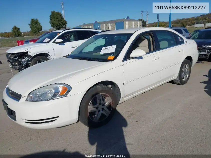 2G1WB58KX89212227 2008 Chevrolet Impala Ls