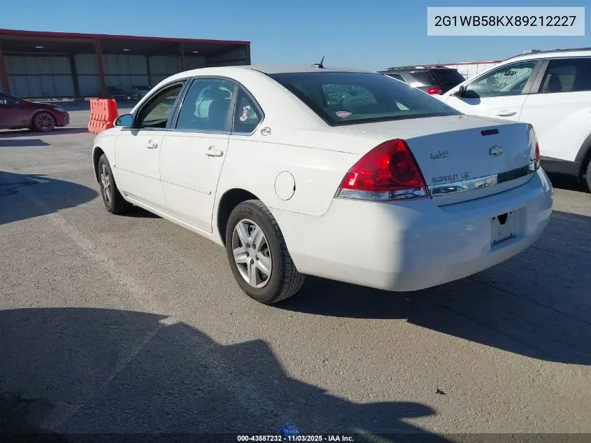 2G1WB58KX89212227 2008 Chevrolet Impala Ls