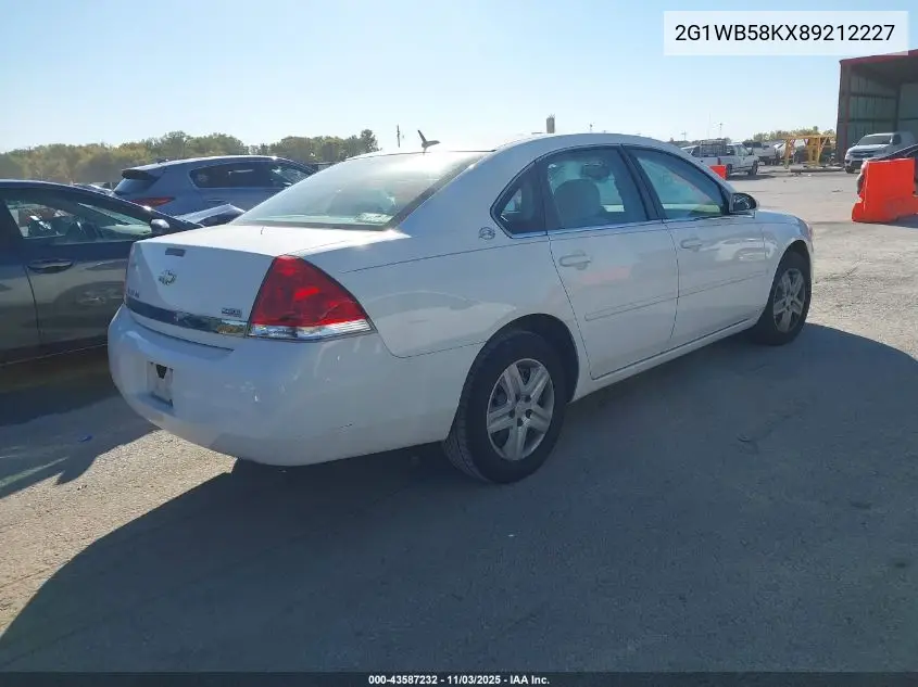 2G1WB58KX89212227 2008 Chevrolet Impala Ls