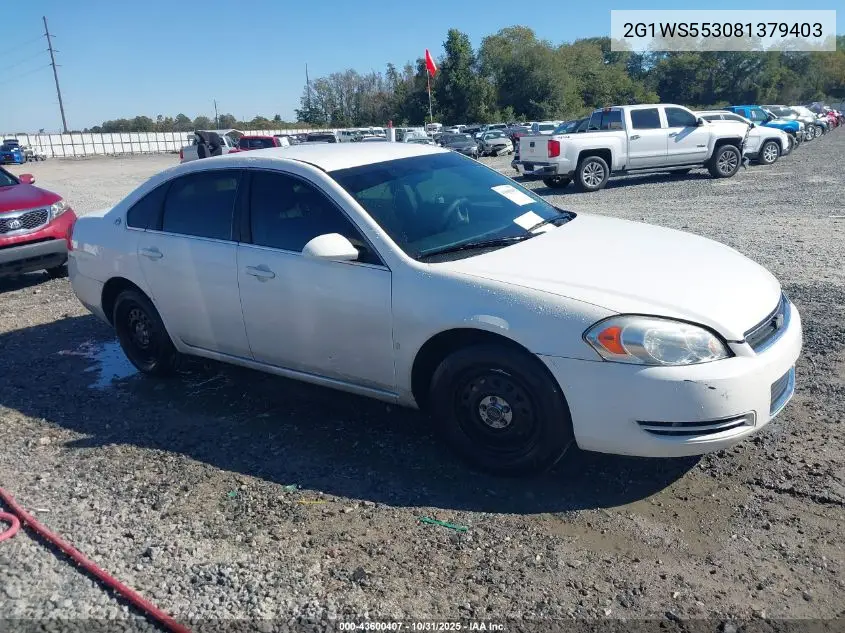 2G1WS553081379403 2008 Chevrolet Impala Police