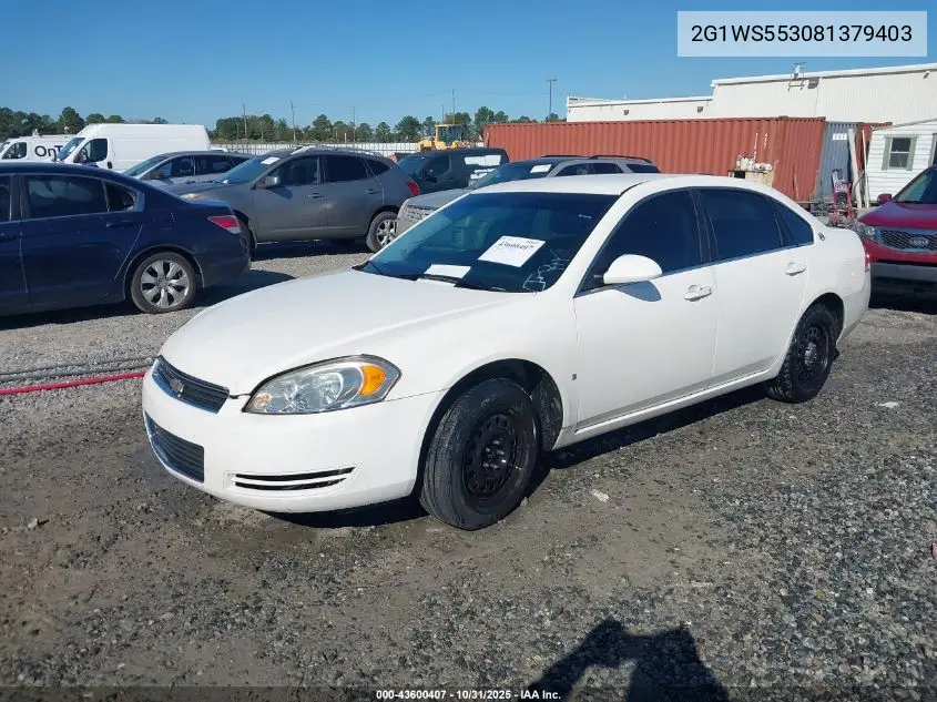 2G1WS553081379403 2008 Chevrolet Impala Police
